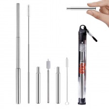 Telescopic Metal Straws with Clear Case